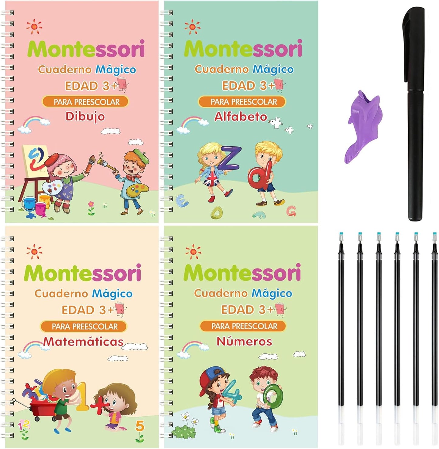 4 Libros Mágicos de Caligrafía - Veredora