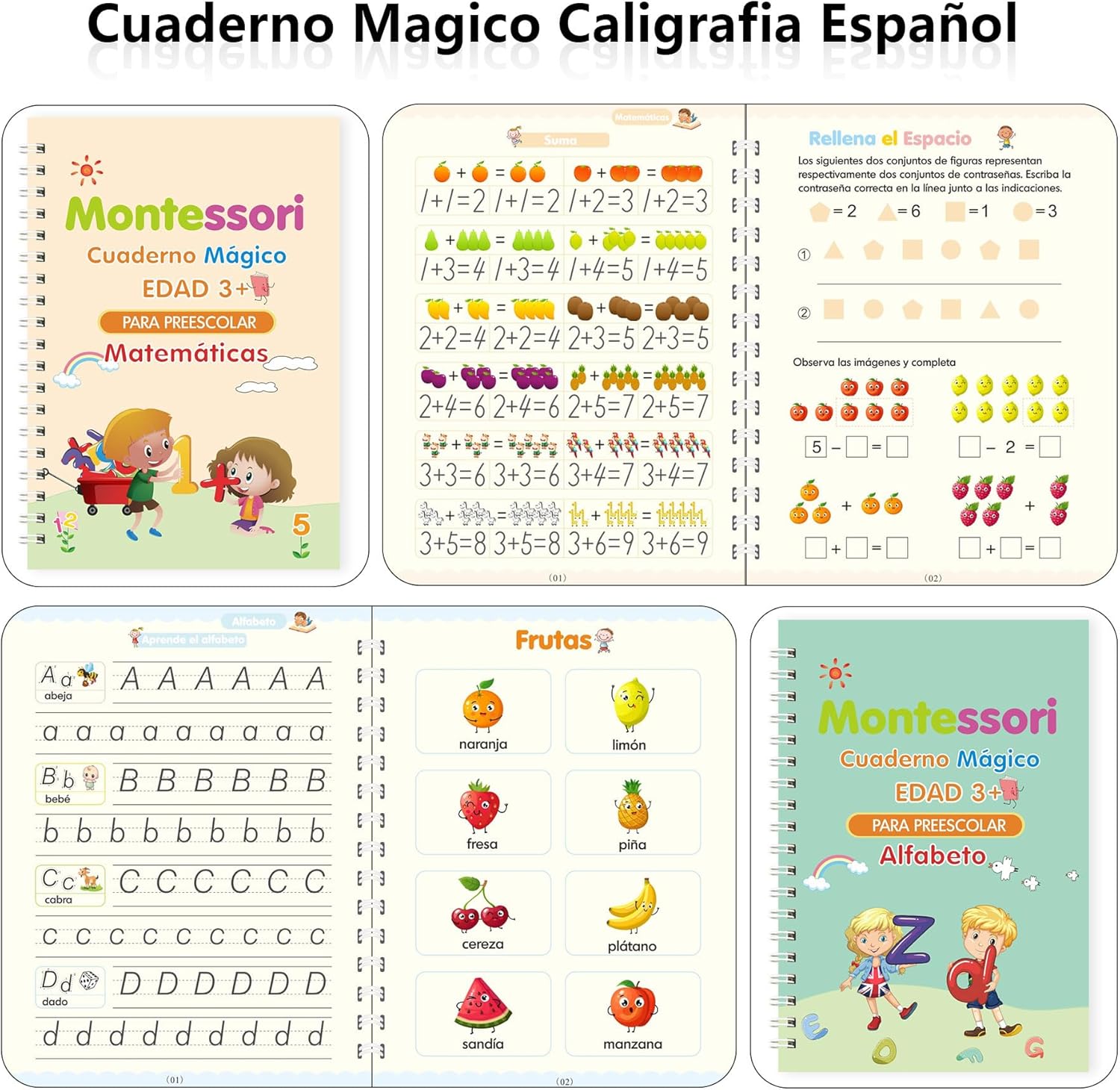 4 Libros Mágicos de Caligrafía - Veredora